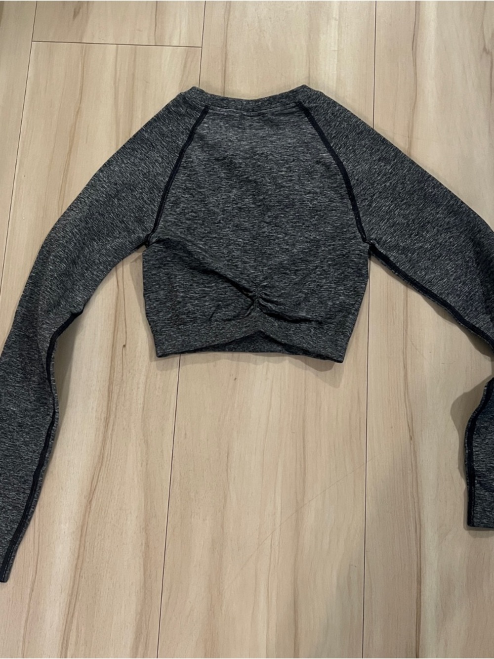 Gymshark Charcoal Heather Seamless Crop Top & Leggings - Picture 5 of 5